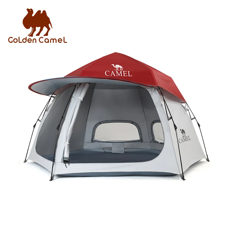 GOLDEN CAMEL Outdoor Camping Tent Portable Thickened Rainproof Sunscreen Full Automatic Folding Tent for Travel Beach Hiking