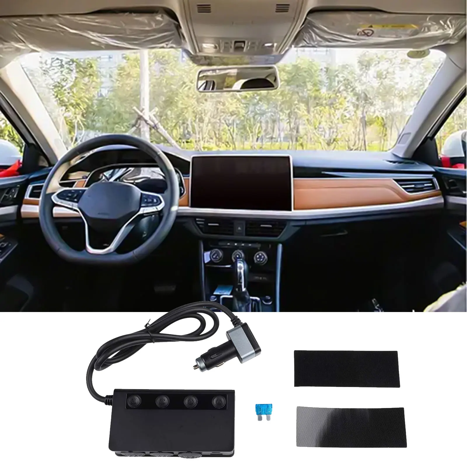 

Мощное автомобильное зарядное устройство 12В/24В с 3 портами, быстрая зарядка, интеллектуальный цифровой дисплей, 3-портовый выход питания