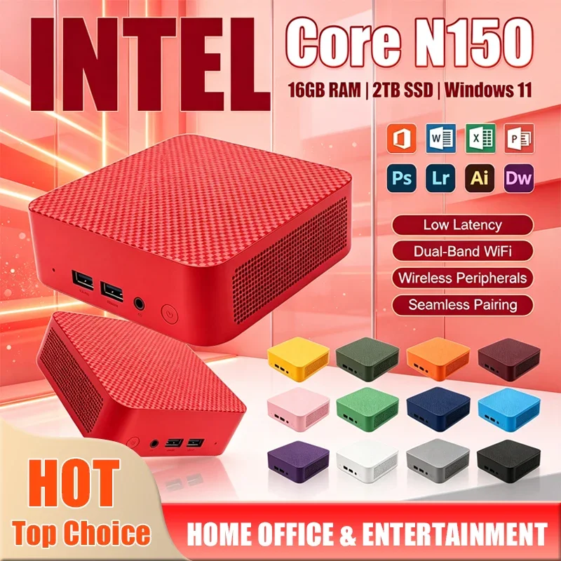 2026 High‑Speed Mini PC Core N150 Windows 11,16GB RAM 1‑2TB SSD WiFi6 BT5.2 Ideal for Everyday Daily‑work Tasks Home
