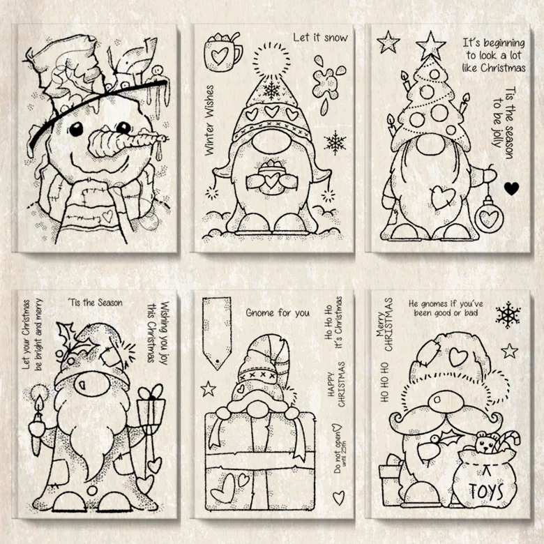 1pc Weihnachten Santa Claus klare Silikons tempel DIY Scrapbooking-Karte machen Clipping Handwerk Stempel kreative Design Mal werkzeug