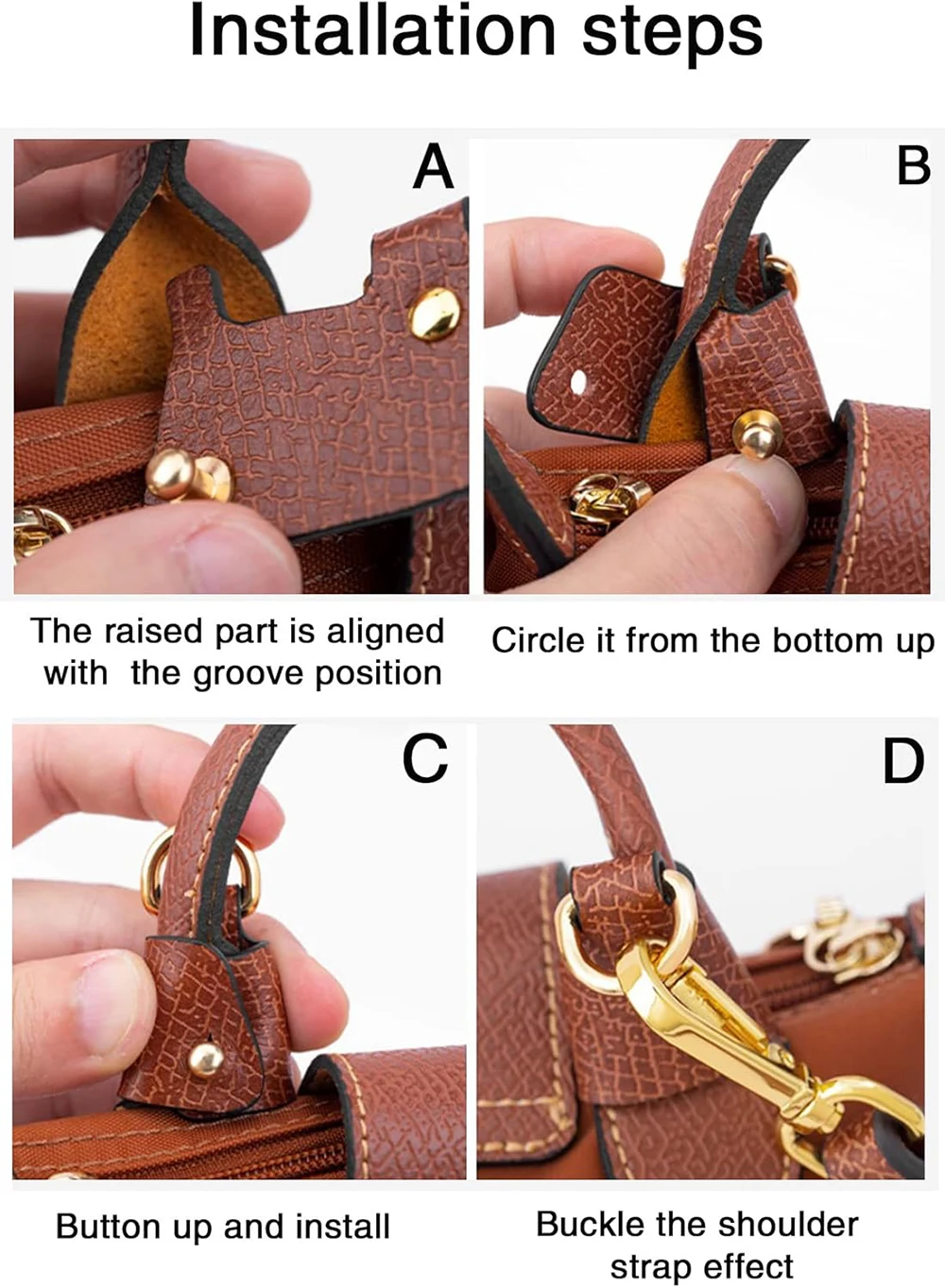 مجموعة أحزمة حقيبة بديلة لملحقات أشرطة حقيبة الكتف Longchamp Crossbody القابلة للتعديل وخالية من اللكمات