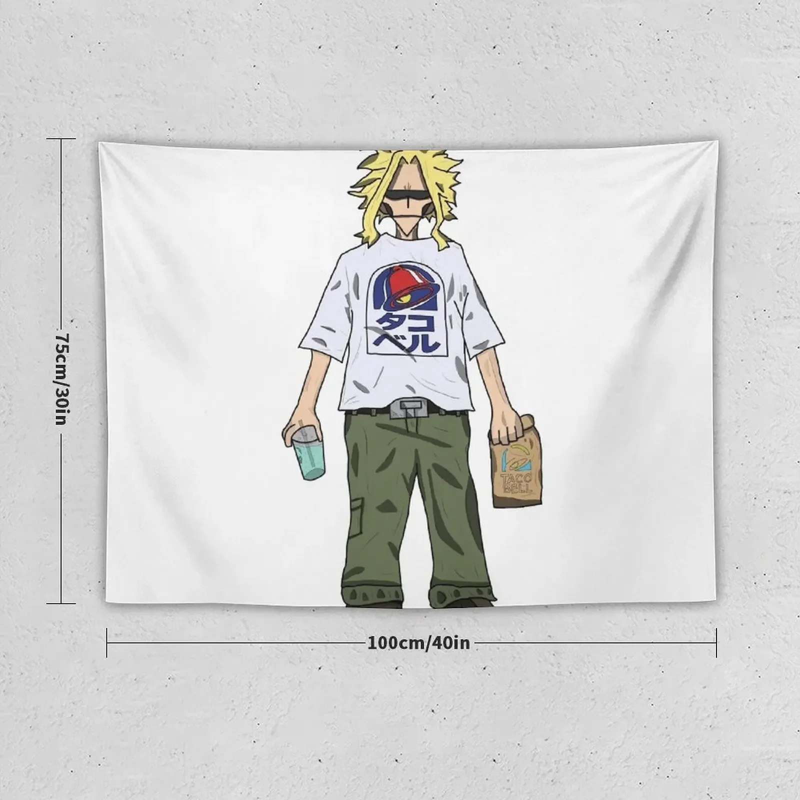 Taco Bell All Might (True Form) Tapestry Living Room Decoration Room Aesthetic Carpet Wall Bed Room Decoration Tapestry