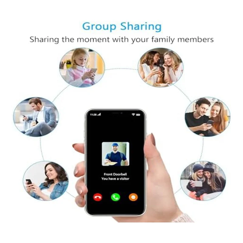 

J1UL1N интеллектуальный Wi-Fi ночного видения малой мощности VGA видео дверной звонок приложение удаленный домофон сотовый телефон Push-уведомление для дома Dura