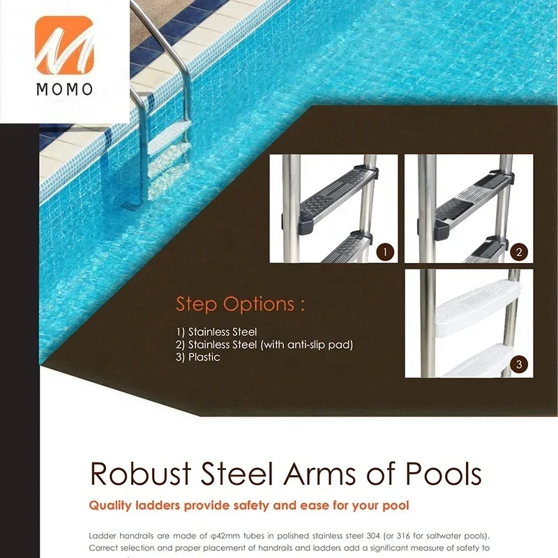 High quality 304/316 stainless steel ladder for swimming pool ladder accessories equipment