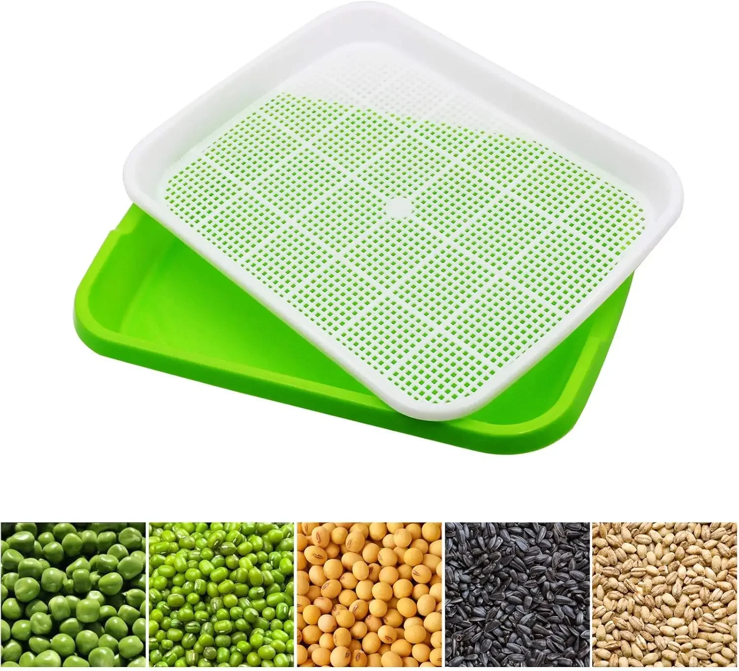 Microgreens Sprouter Tray Hydroponic / Sprouting Tray For Sprout Horticultural Hydroponic Systems Tray Garden Nursery Potted Mic