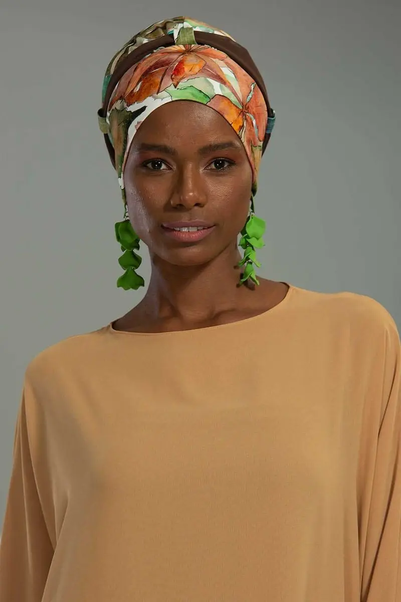 Chiffon com cinto penteado osso outono padrão