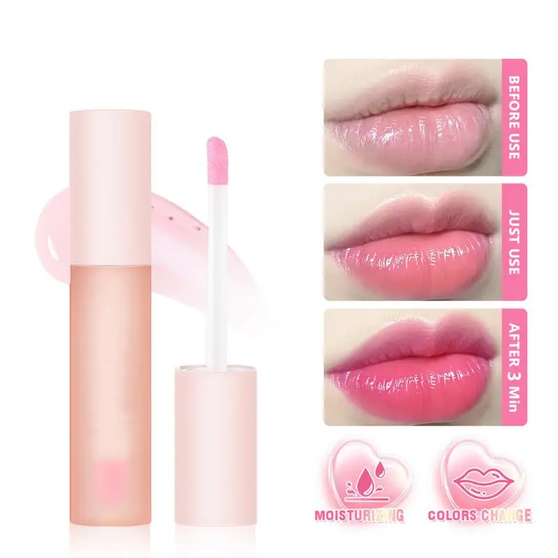 Aceite labial hidratante que cambia de Color, cristal de gelatina, brillo de labios, Cosméticos de maquillaje, 1 unidad