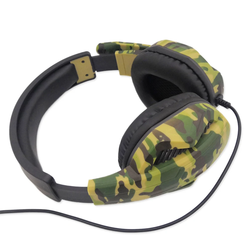 

Gaming Headset Comfortable Camouflage Earphones with Omnidirectional Microphone for Phone Tablet Computer Game