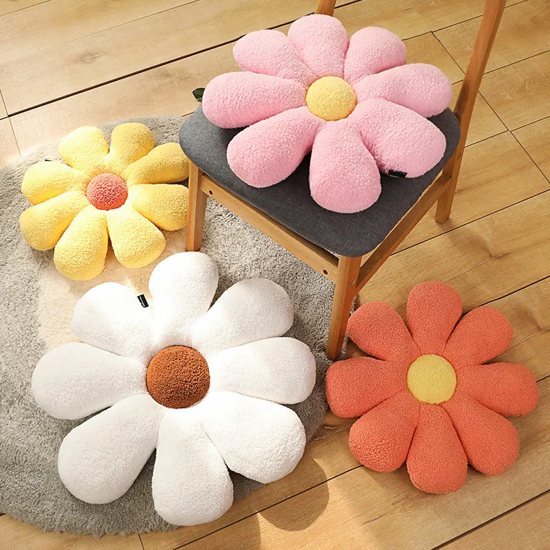 45-60CM New Lovely Soft Petal Plush Toys Cute Flowers Plushie Pillow Stuffed Soft Sofa Cushion Birthday Gift for Children