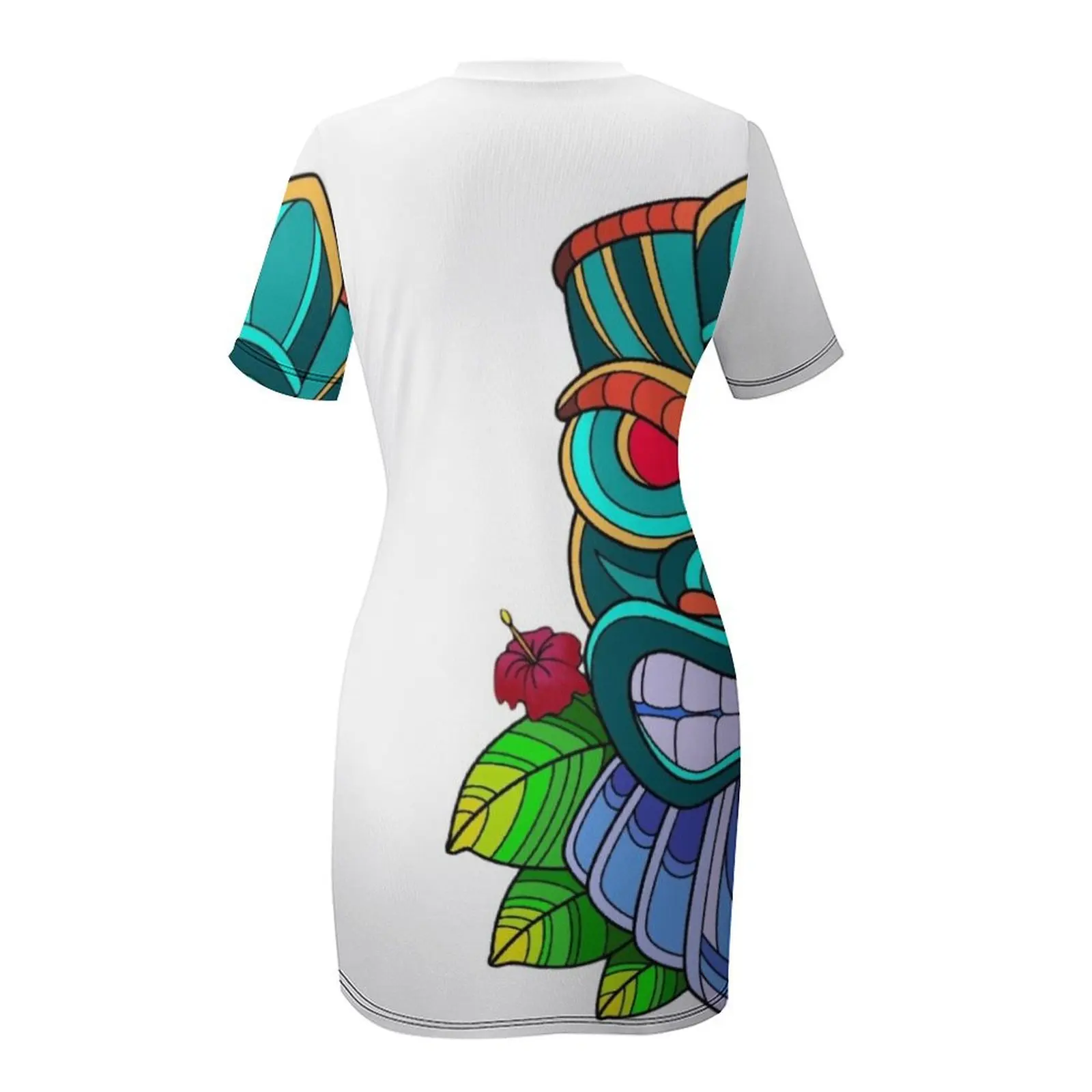 เดรสแขนสั้นลายทิกิทิกิ เดรสฤดูร้อนสำหรับผู้หญิง เดรสยาวสำหรับผู้หญิง เดรสออกงานพรอม เดรสราตรีหรูหราสำหรับผู้หญิง ปี 2025