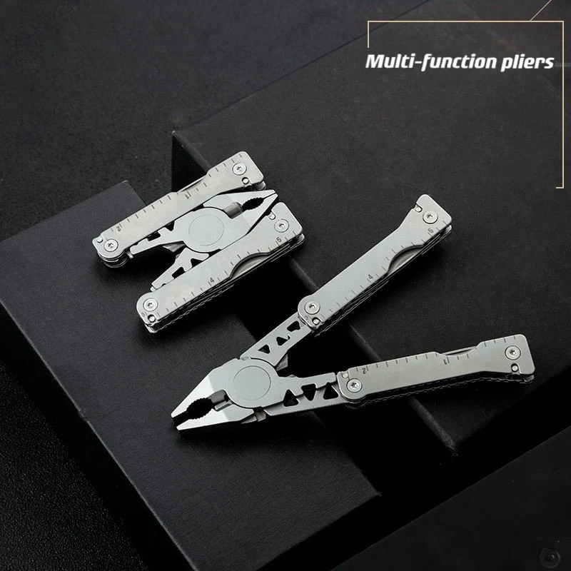 9 Functions In 1 Multi-Tool Camping Tent Travel Folding Knife Outdoor Self-Defense Tactical EDC Survival Portable Mini Pocket