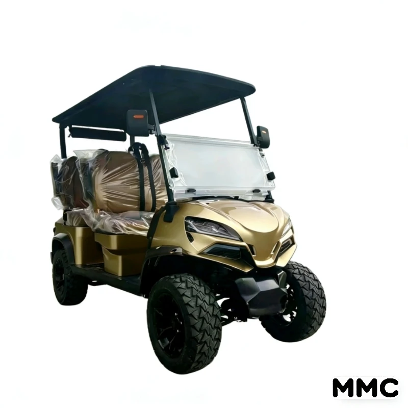 4WD off-road golfkar, 48V 5KW 7kww aluminium frame, op maat gemaakte golfkar met meerdere zitplaatsen