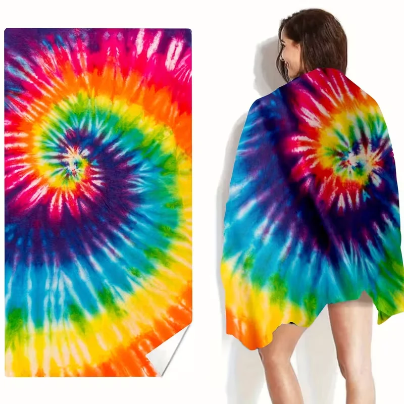 Colorful Printed Beach Towels, Super Soft Ultra-fine Fiber Quick Drying Beach Towels Bathroom Towels Pools Bathing Yoga Travel