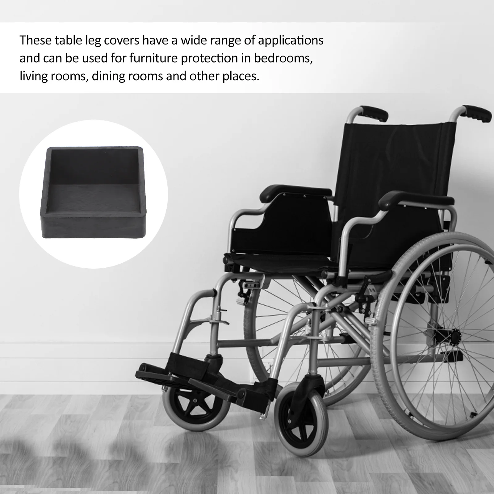 

4 Pcs Caster Fixing Card Pad Wheels Rubber Furniture Cups Grips Paper Anti Slide Pads Feet Bed Post Caps Chair