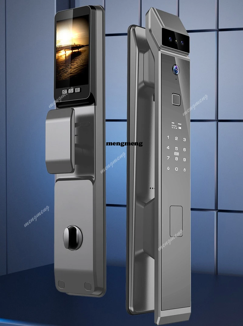 Automatic facial recognition real-time monitoring smart lock password lock door fingerprint lock household wholesale