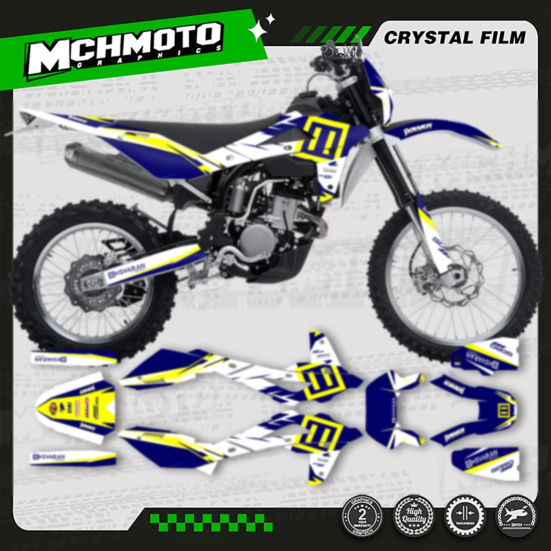 

MCHMFG MOTOR Custom Team Motorcycle Background Graphics Decals Stickers For HUSABERG TE250 2008 2009 2010 2011 2012 2013 003