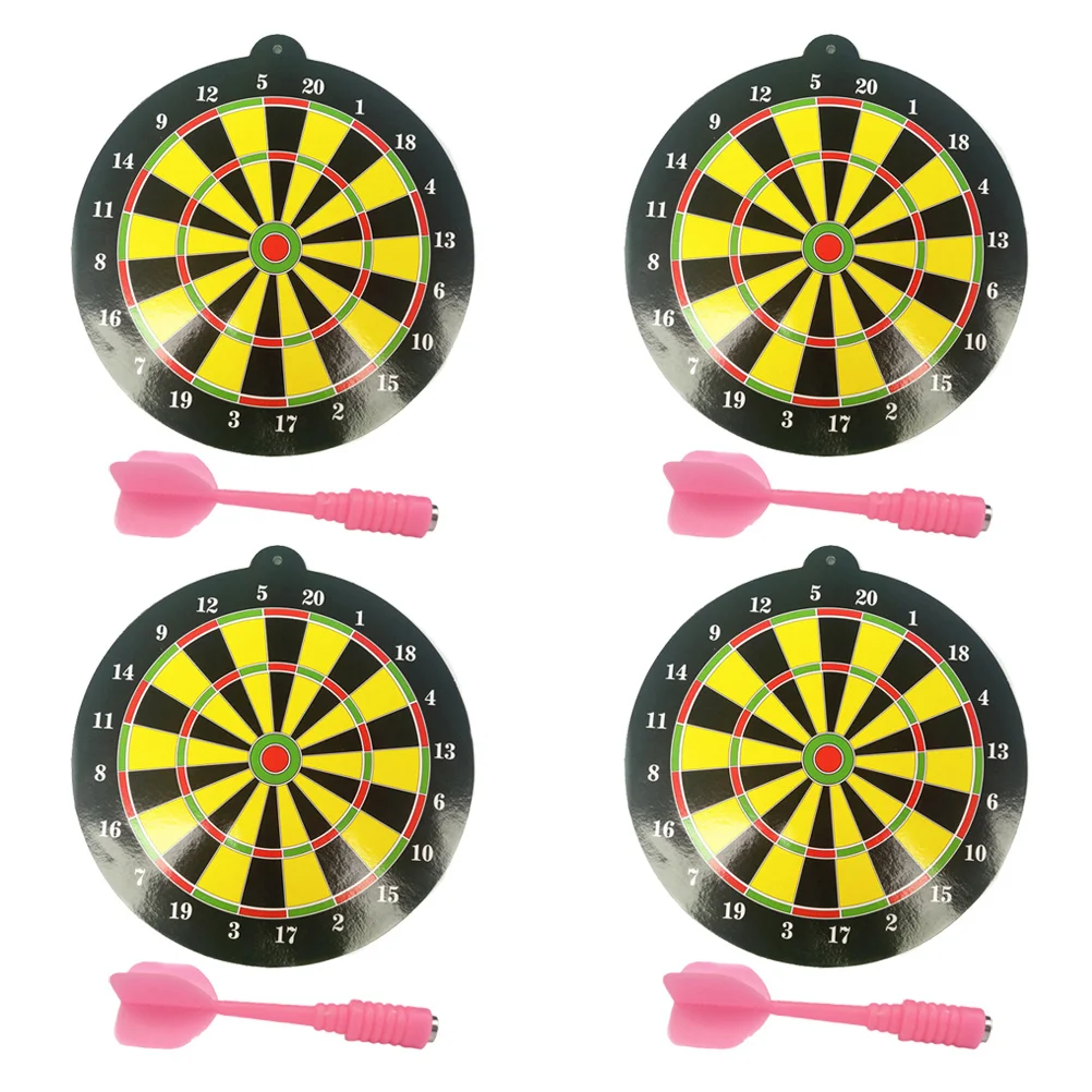 

4Sets Magnetic Dart Board Set Durable Safe No Sharp Ends Stress Relief Home Office Game Room Board for Adults