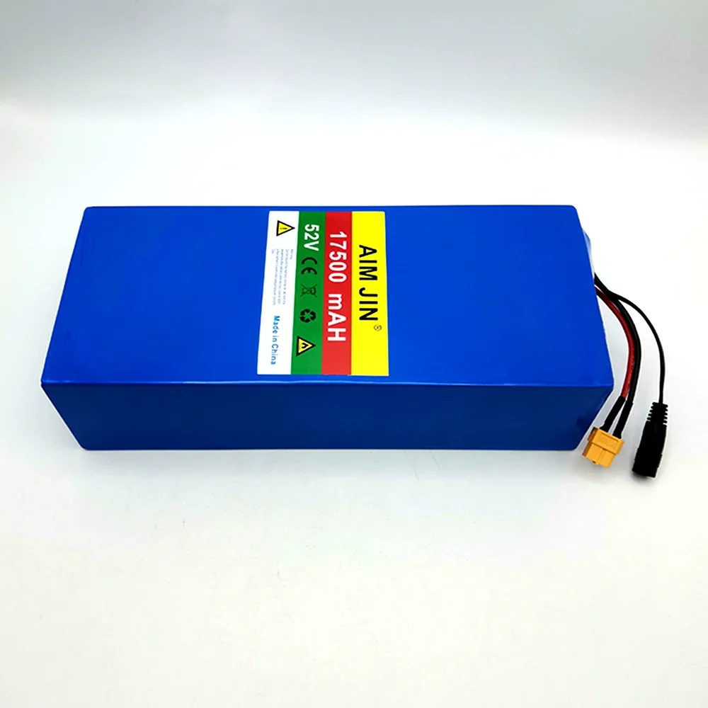 52V 18650 Lithium Battery Pack 17.5Ah 14S5P for Balance Car Electric Bicycle Scooter Tricycle Built-in BMS