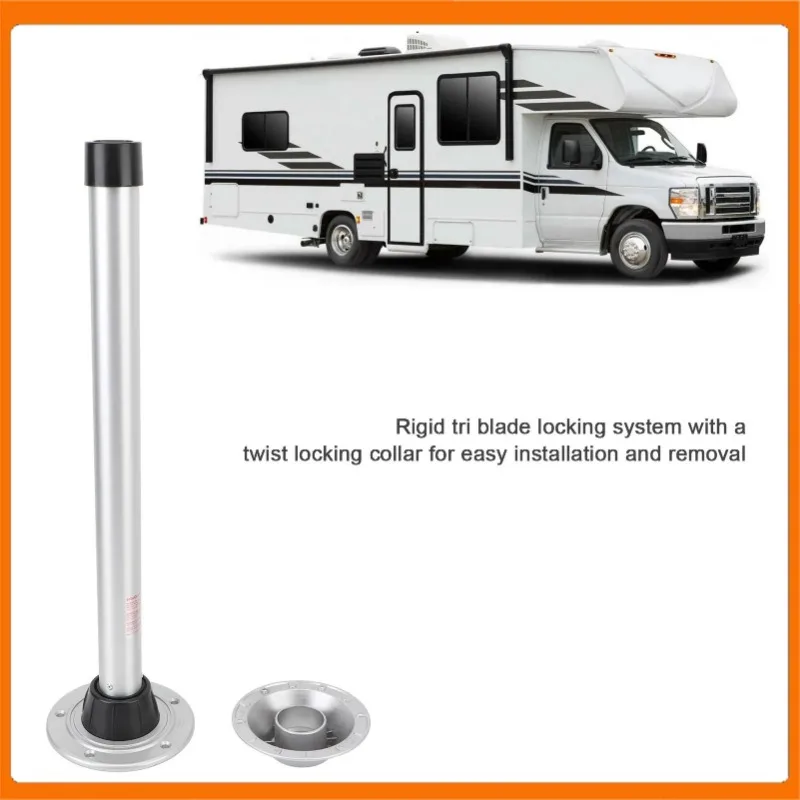 RV Table Leg Stand 650mm Anodized Aluminum Alloy Table Base for Trailer Pontoon Bridge Yacht RV Table Leg