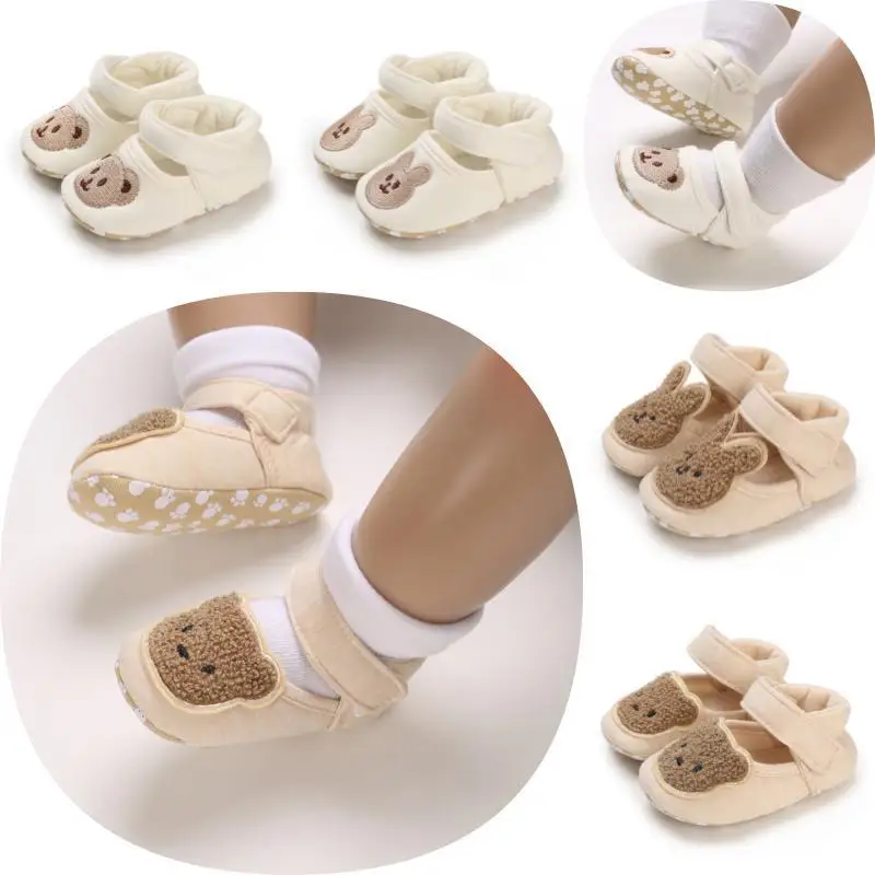 Spring and Autumn Cute Cartoon Baby Shoes for Boys and Girls Flat Shoes with Soft Sole Comfortable Preschool Walking Shoes