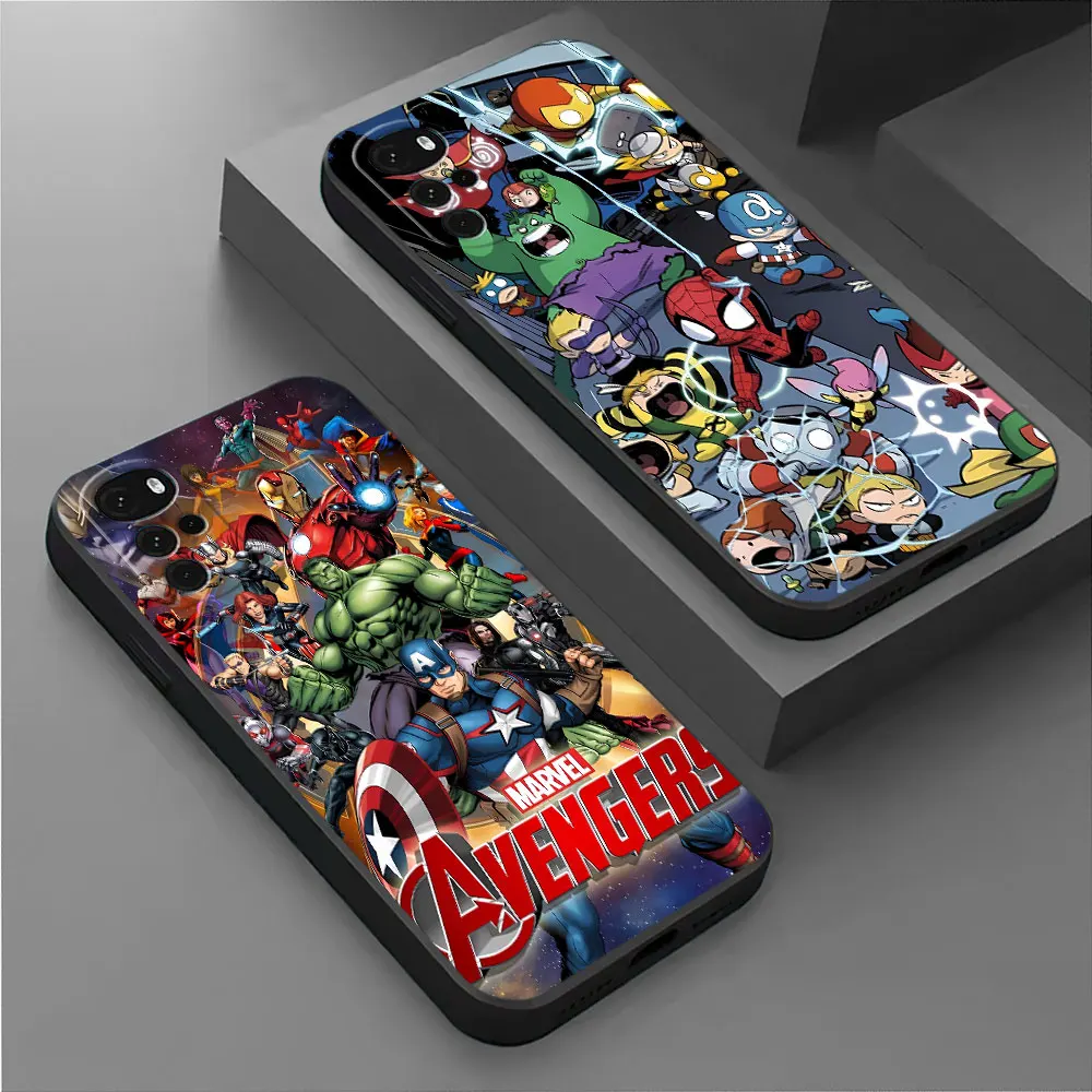 Case for Motorola Moto G51 5G G50 4G G22 G9 Play G53 G73 G60S G31 G30 G52 G60 G71 G72 G32 Marvel cartoon The Avengers Cover