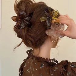 women fashion Plastic Flower Hair Clip Hawaiian Beach Claw Clip barrettes Summer shark clip Hairpins for Girls Hair Accessories