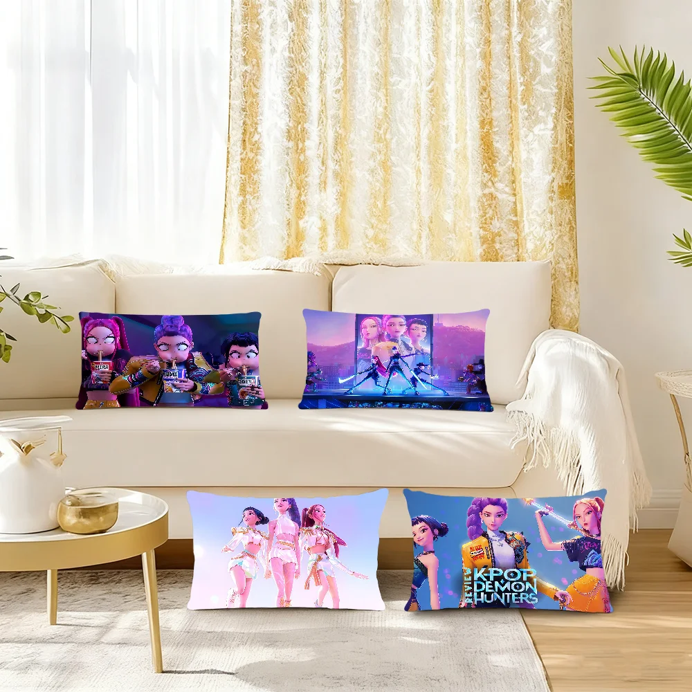 Cartoon K-Kpop D-Demon H-Hunters HZB cushion cover Rectangle Pillow Case Printing Bedside Sofa Room Home Decoration Pillowcase