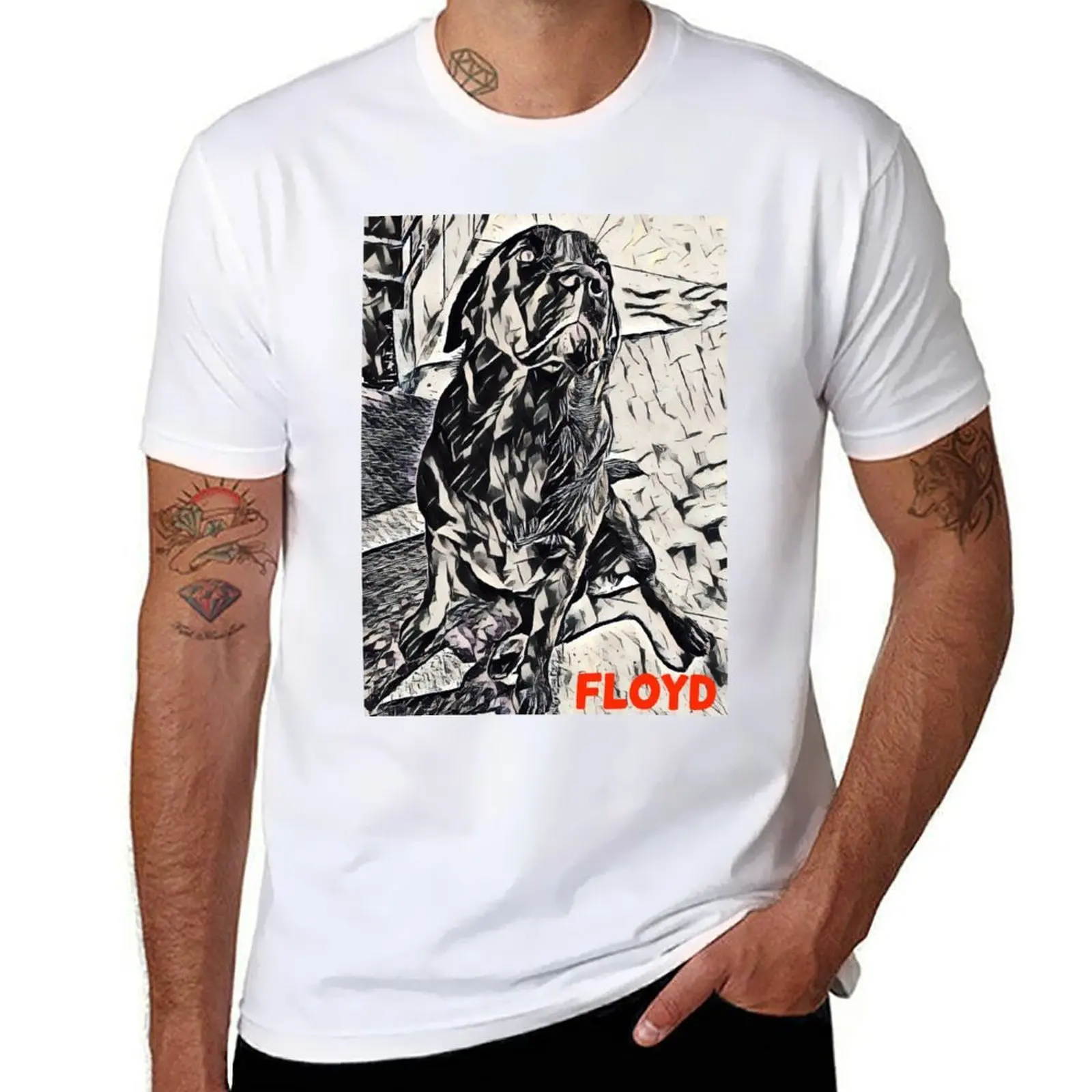 

Chocolate Labrador Floyd T-Shirt t shirts for man graphic vintage funny t shirts cotton T-Shirt