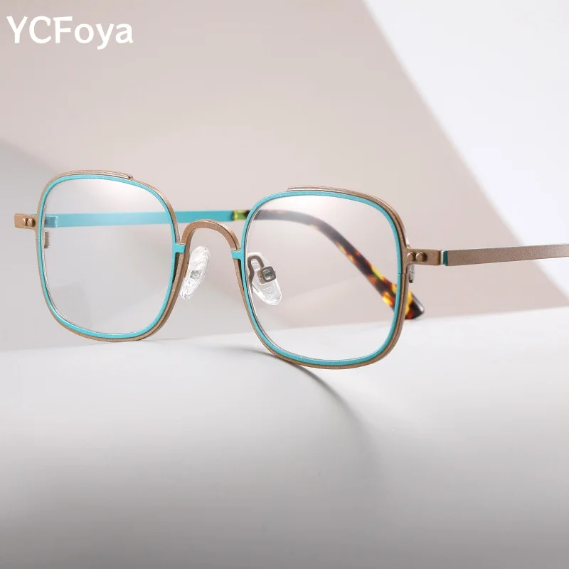 

YCFoya 2026 Новые мужские персонализированные двухцветные ультралегкие модные очки с индивидуальной формулой для женщин 5006