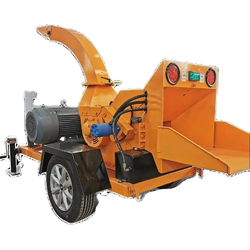 Customized Hot New Release 40HP Wood Chipper Shredder Hydraulic Feeding Mobile Wood Branch Spliter Self Powered Log Spliter Fore