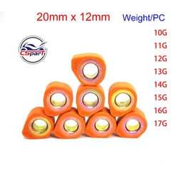 20x12 11G 13G 15G 17G Variator Roller Polydon Weight Slider 250 300 400  YP250 Majesty APRILIA MBK Linhai j300 Scooter ATV Buggy