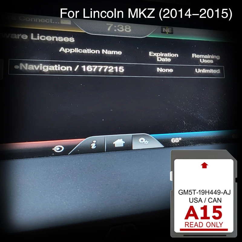 for Lincoln MKZ from 2014 to 2015 GM5T-19H449-AJ 32GB Navigation SD Map GPS Tracking Memory Card