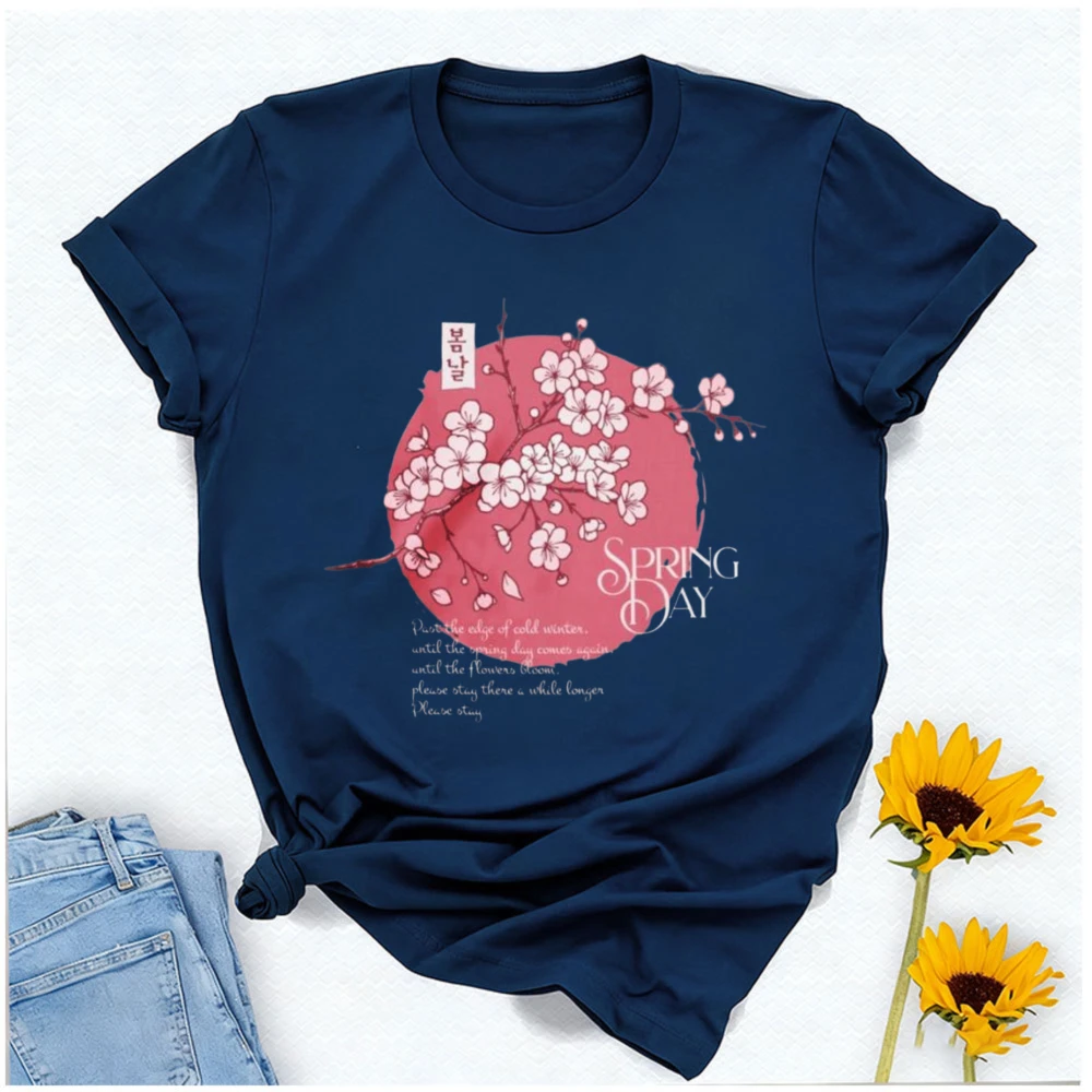 Spring Day Serenity Shirt Hobihearteu Shop Delicate Cherry Blossoms Adorn A Soft Inspired By The Hopeful Lyrics of Waiting Tee