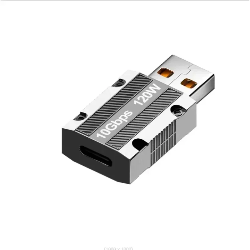 Адаптер USB A — USB Type C «папа» USB 3.2 — «мама» типа C, 120 Вт, сверхбыстрая зарядка, 10 Гбит/с, высокоскоростная передача для ПК, планшета