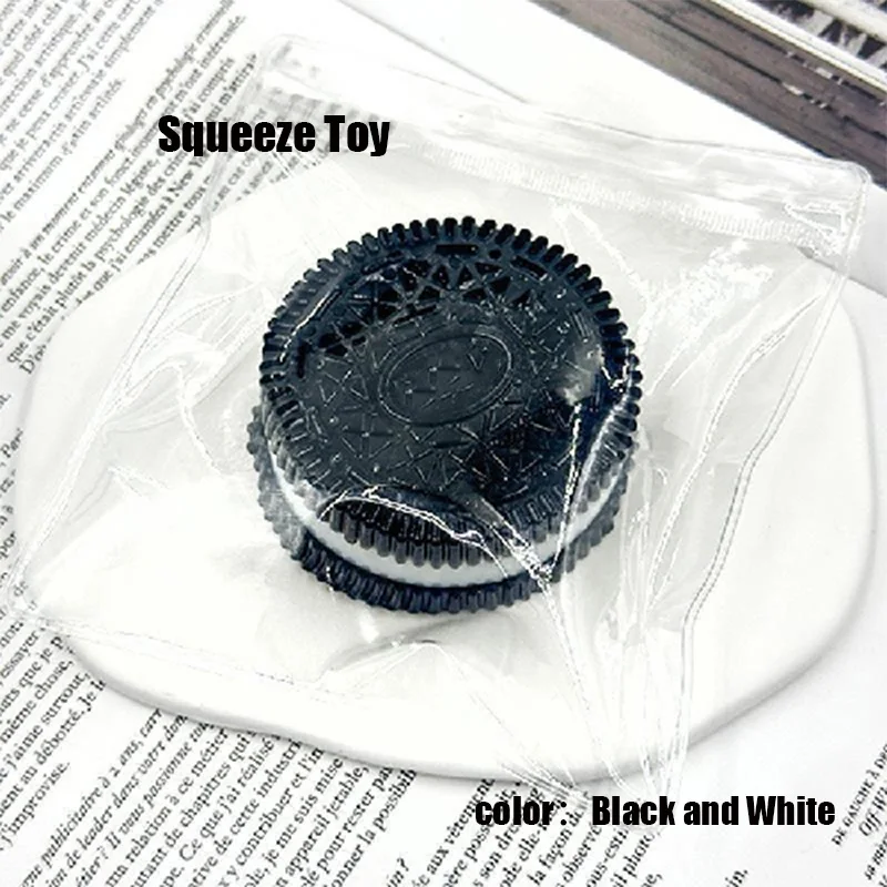 Black and White Cookie Squeeze Ball Stress Relieving Small Toy High Beauty Stress Relieving Tool