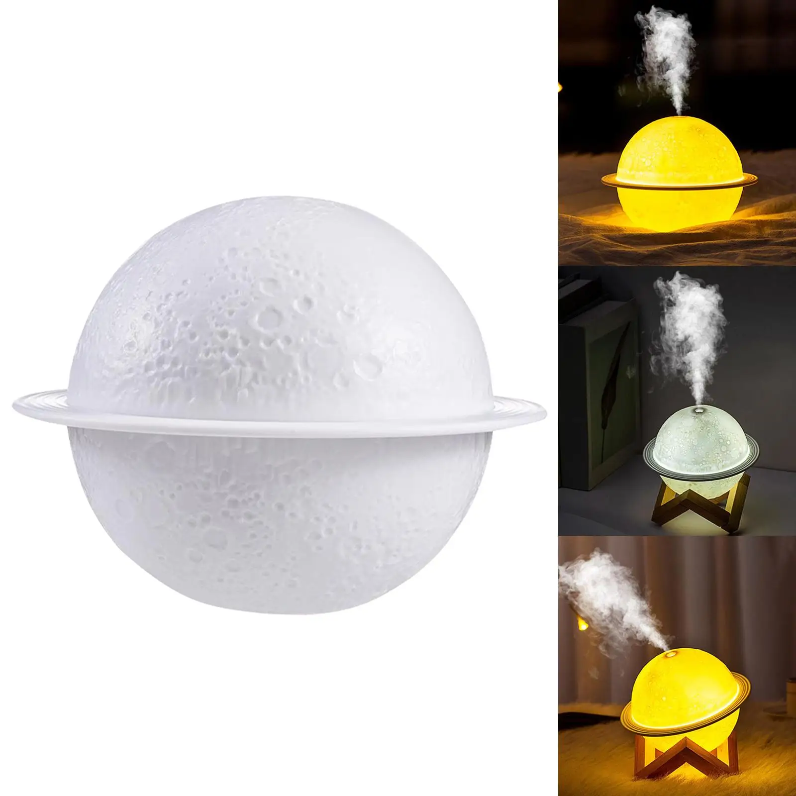 3 lampada umidificatore, lampada da notte a LED, Touch Essential 200ml, USB ricaricabile, Decor, Office