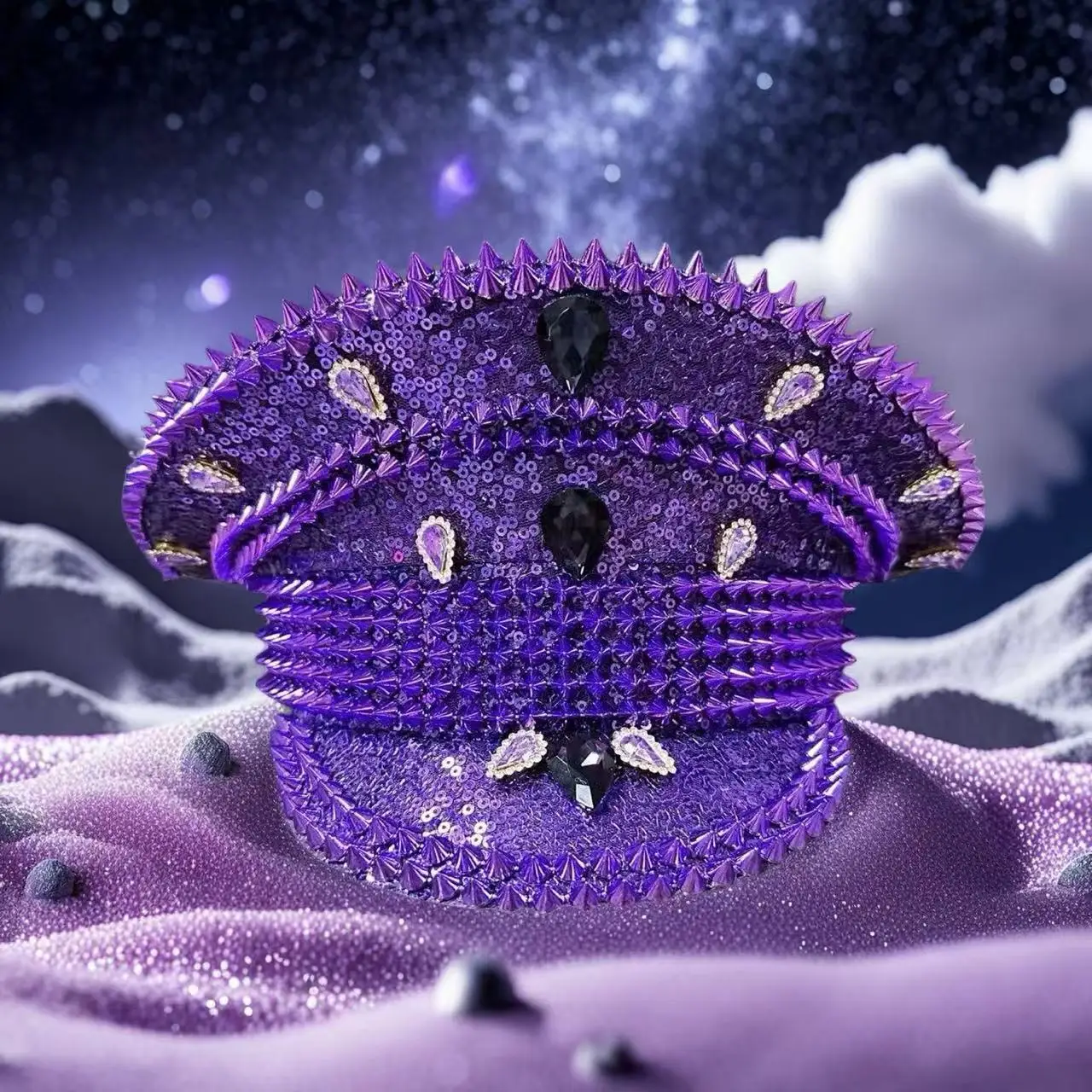 홍루안 바이올렛 스팀펑크 선장 모자, 버닝맨 페스티벌 여성용 라인스톤 장식, 빈티지 군사 액세서리 및 남성용 모자