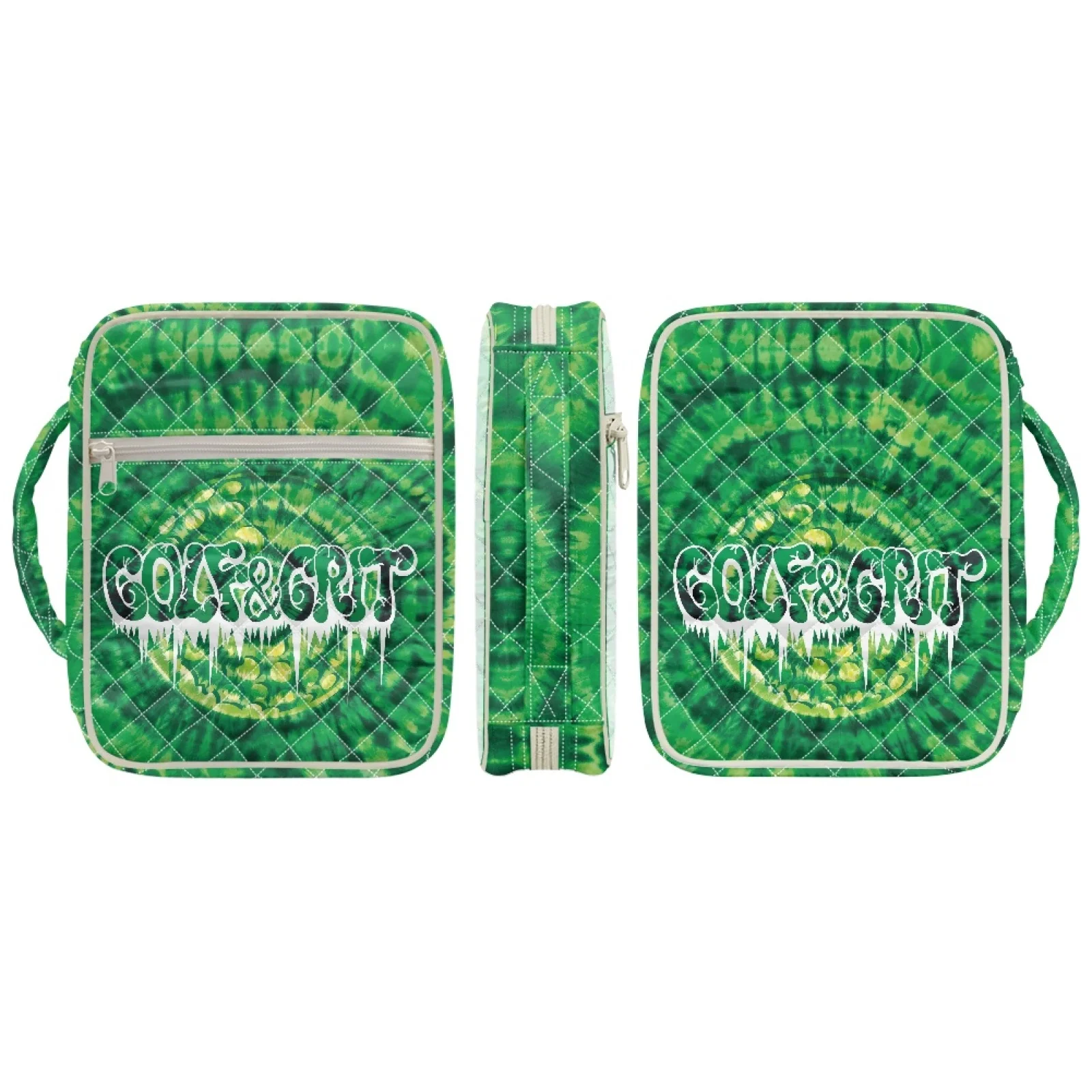 Coloranimal Green Tie Dye Golf Inner Pockets Bible Carrying Case Bag for Women Durable Handle Church Bag Accessories 2026 New