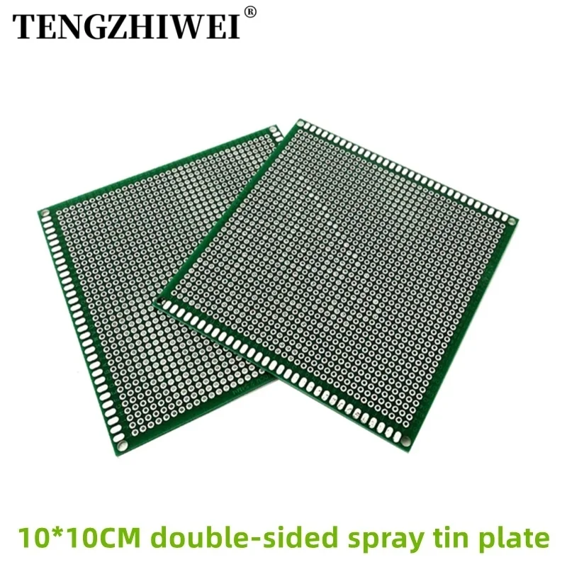 2PCS 10*10CM double-sided spray tin 1.6 thick 2.54 pitch universal board universal circuit board hole board PCB