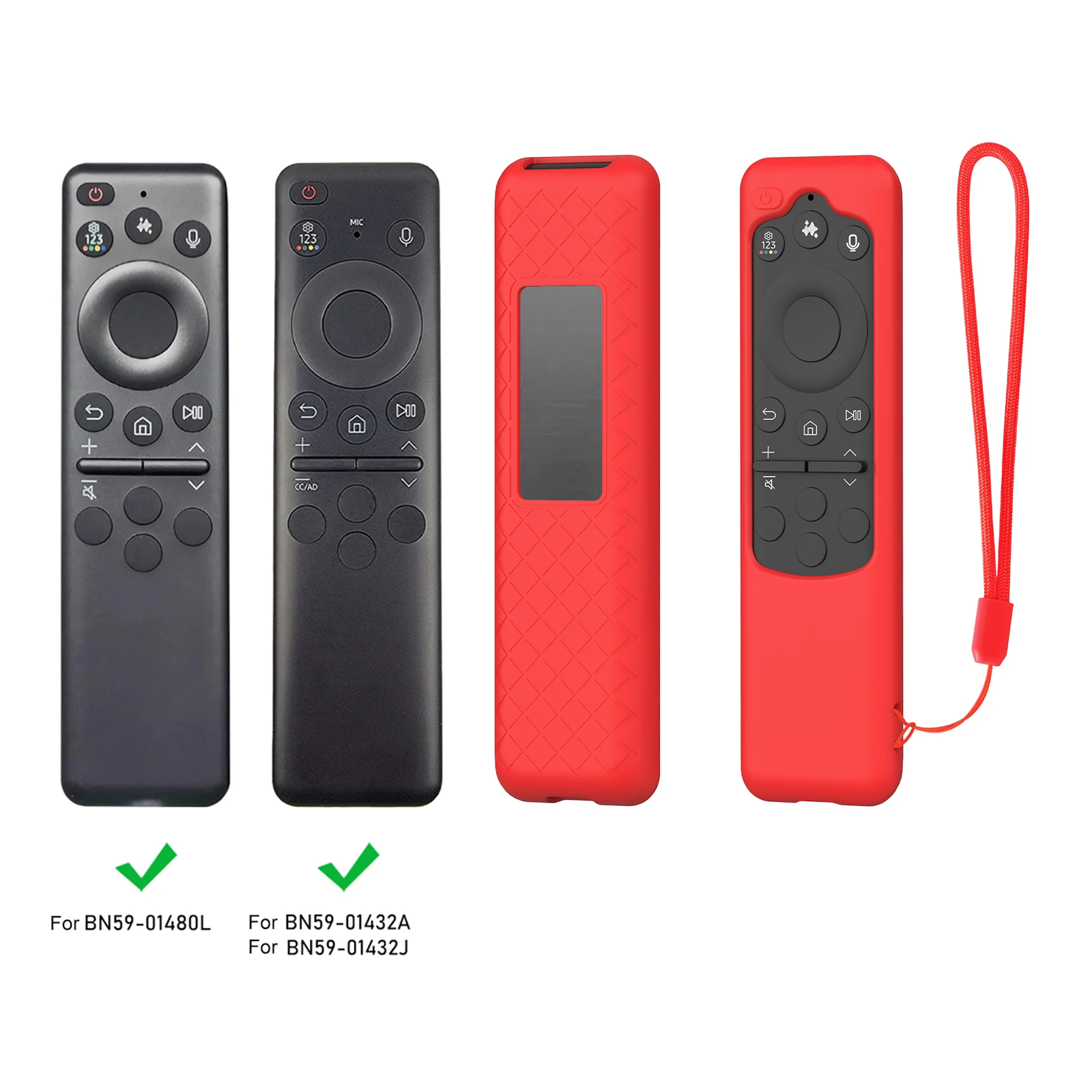 For SAMSUNG BN59-01432A/BN59-01480L Remote Control Protect Case with Lanyard Drop-Proof RC Cover Waterproof Smart TV Accessories