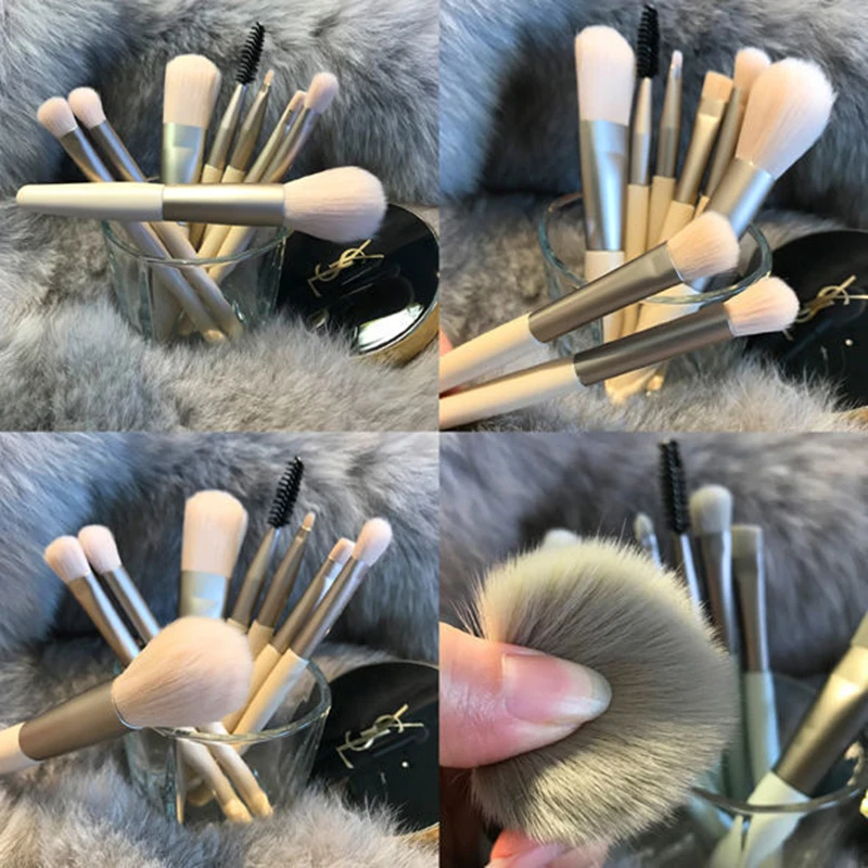 8Pcs Make Up  Brush Set Cosmetics Foundation Blush Powder Eyeshadow Blending Soft Portable Makeup Brush Professional Beauty Tool