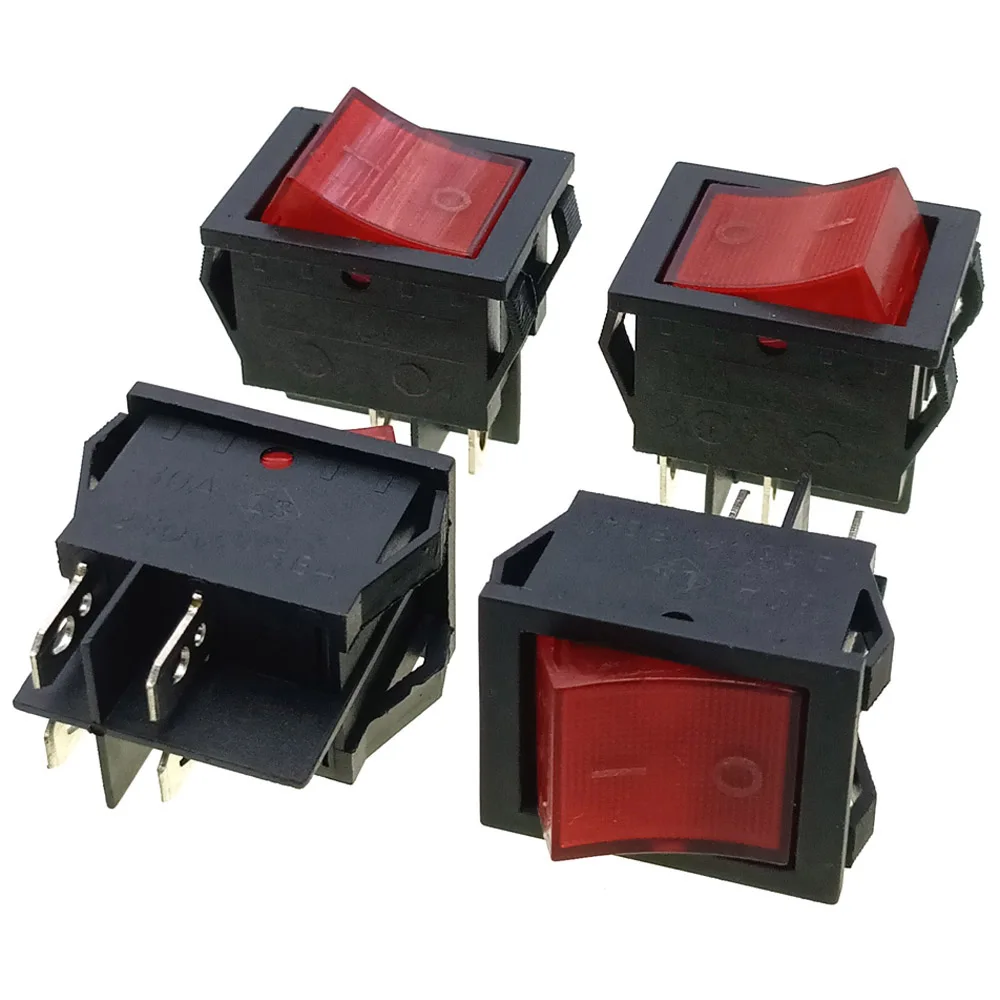 ON/OFF 30A 250V AC High Current 4Pin Power Switch Connector Special for Eelding Machine Rocker Power Button Switches