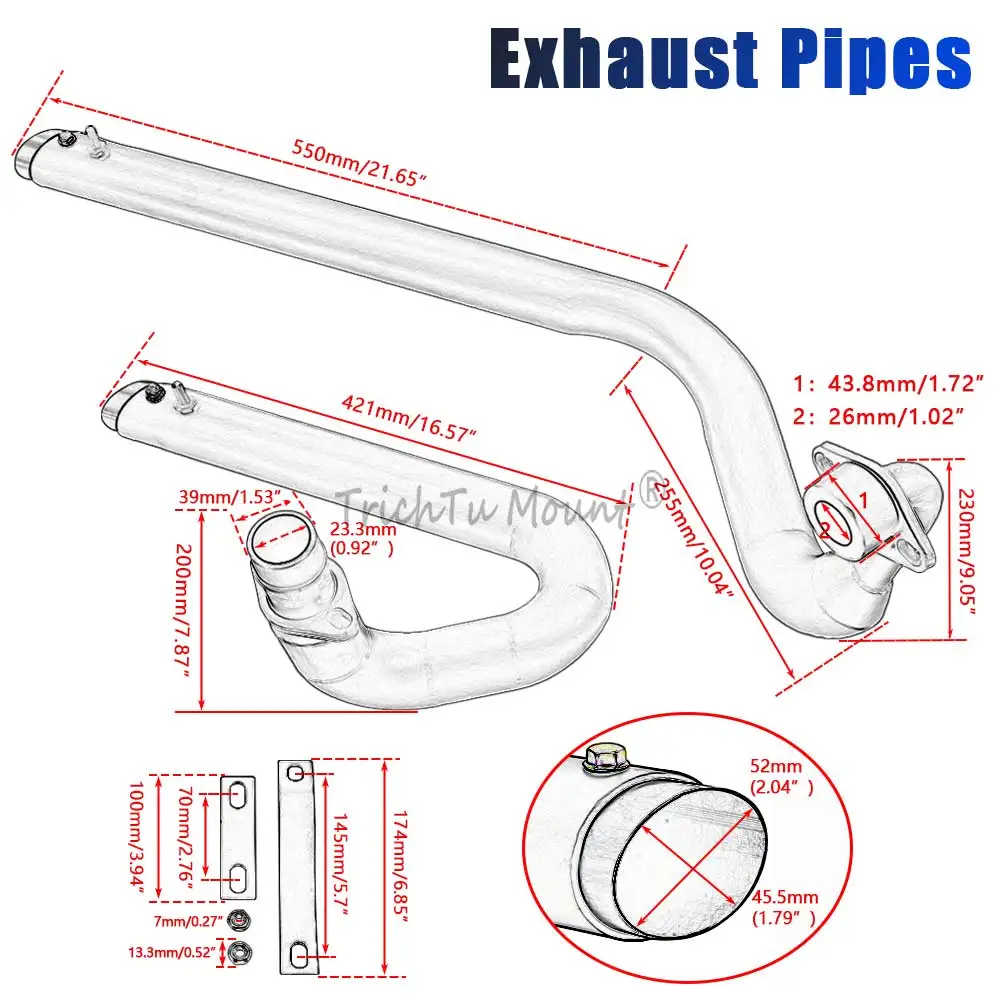Duals Complete Exhaust Pipe Kit For Yamaha Dragstar 400 650 V-Star400 XVS650 XVS400 Silenc-er Muffler Drag Pipes Motorcycle