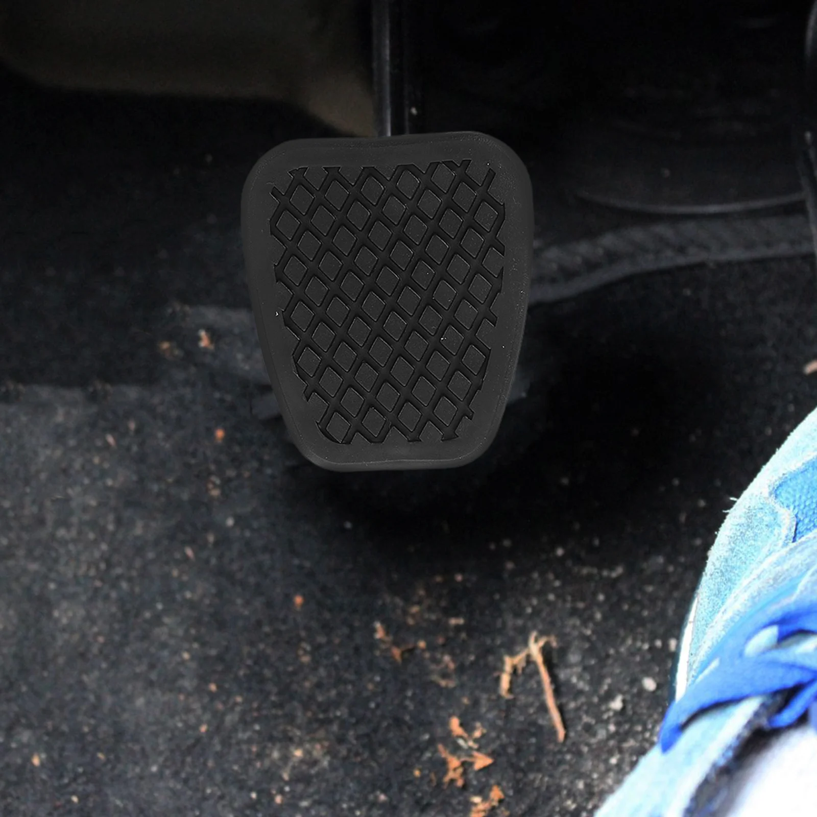 

2Pcs Car Foot Pedal Pads Non-Slip Brake Clutch Rubber Covers Wear Resistant Interior Replacement Car Pedal Cover