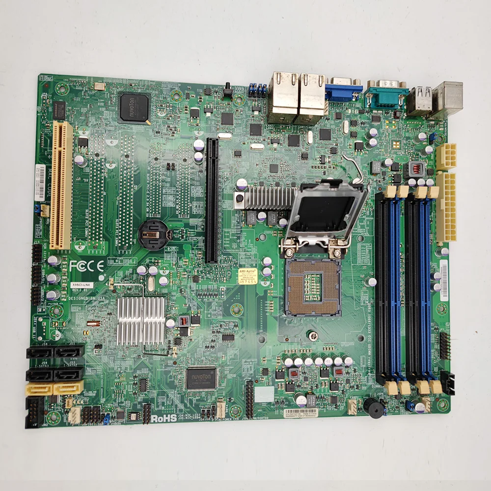 Para placa-mãe de servidor supermicro c202 chipset lga 1155 suporte xeon E3-1230V2 4 gigabit ethernet X9SCL-LN4