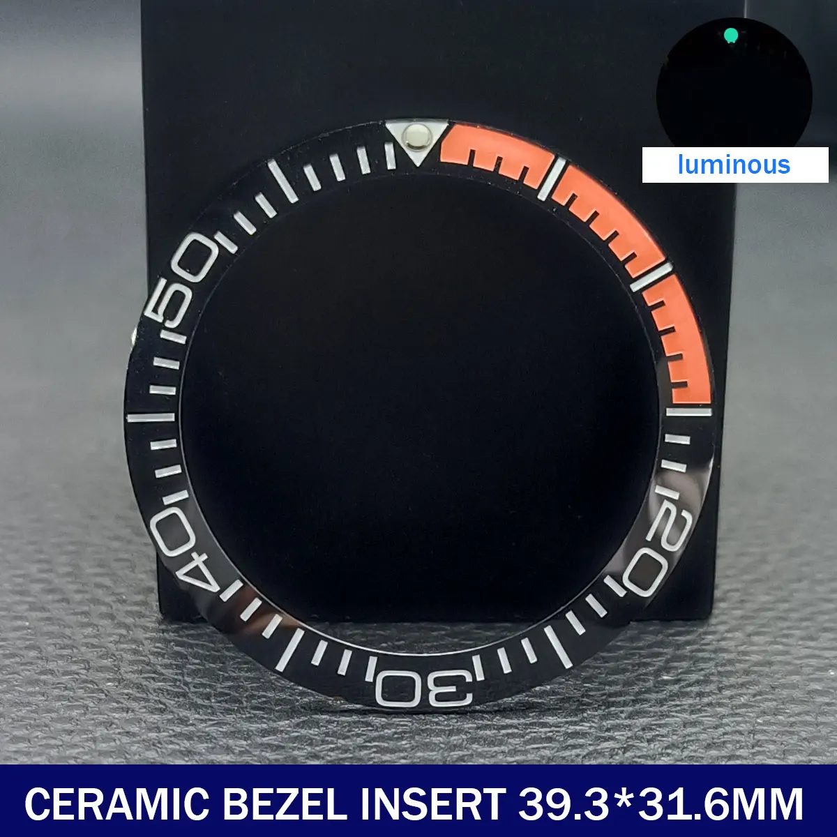 39.3*31.6mm substitute bezel sloping ceramic Watch Insert Ring celebrities Watch Accessories