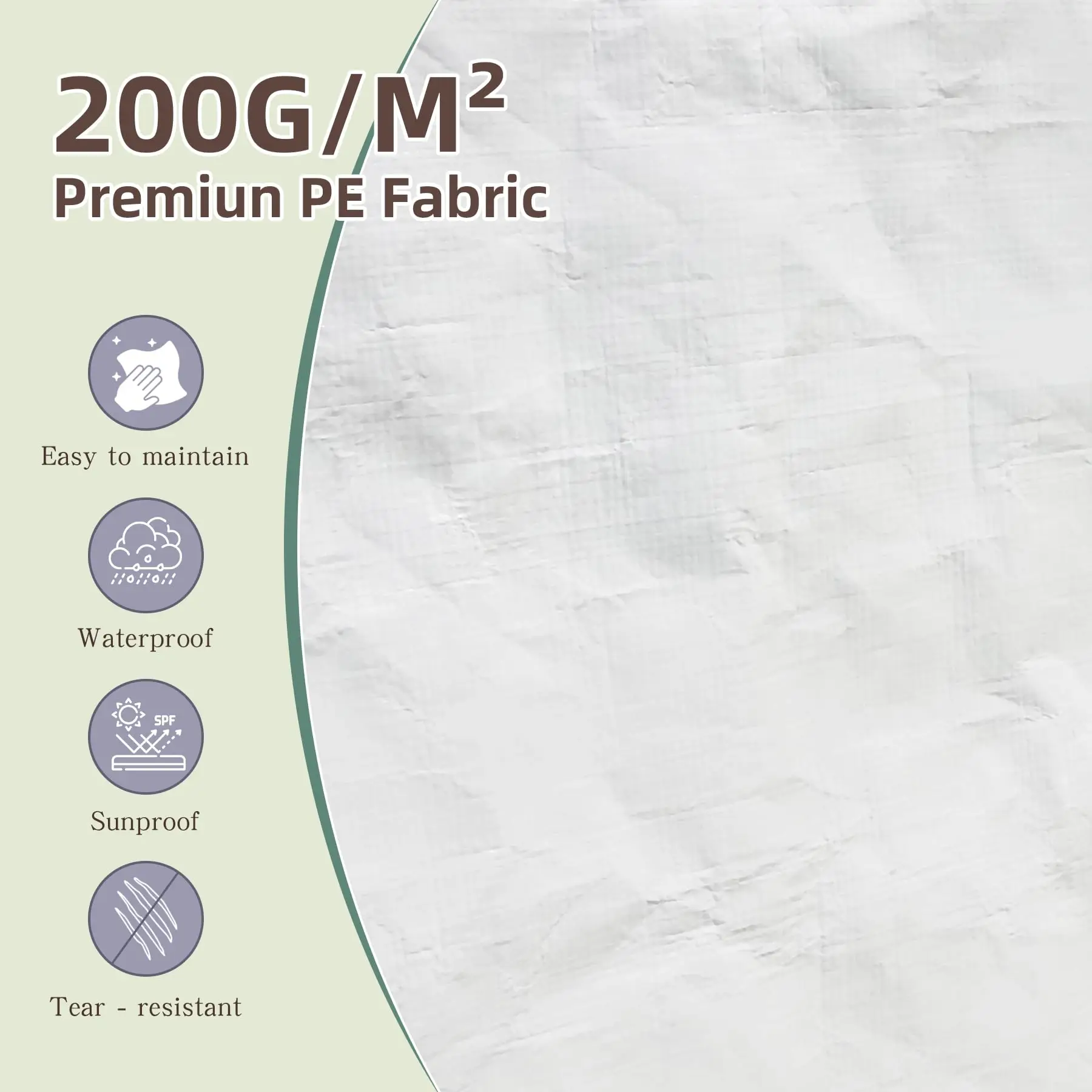 Domi 12’ x12’ Winter Gazebo Cover for Hardtop Gazebos, Universal Gazebo Cover with Sidewalls and Mesh Windows, All