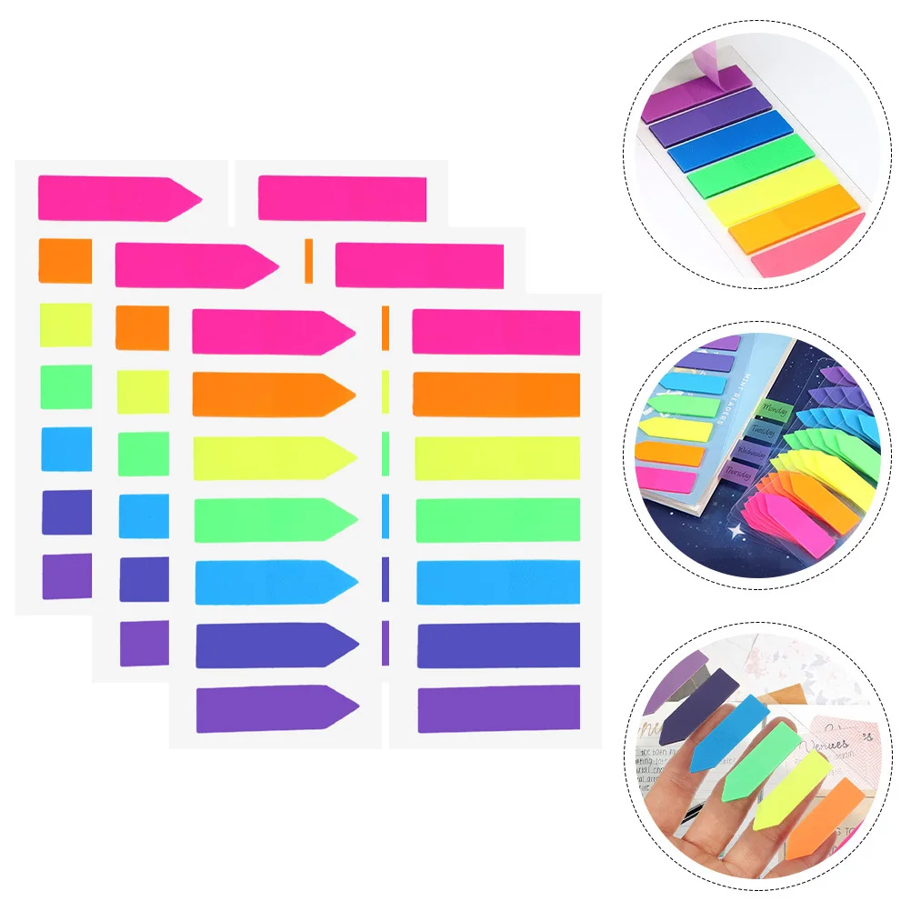

Colored Index Tabs Transparent Frosted For Portable Highlight Strips Book School Office Supplies
