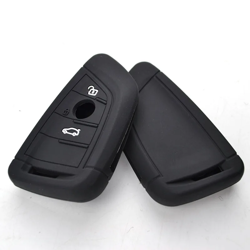 2 Button Silicone Car Remote Key Fob Shell Cover Case For BMW X1 X5 F15 X6 F16 1 2 5 7 Series 2016 2017 2018 Skin Holder