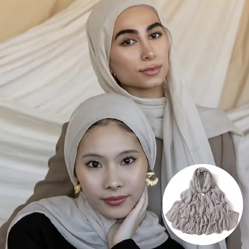 Modal Hijab Rayon Cotton Shawls Muslim Hijabs For Women Plain Scarf Big Size Headscarf Islamic Turban Headband 190*85cm